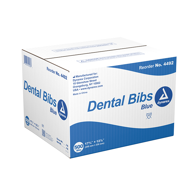 Dynarex: Blue Dental Bibs