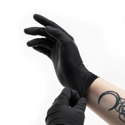 Adenna: Shadow Black Latex Exam Gloves